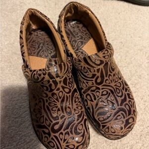 BOC Brown Patterned Slip-On Footwear